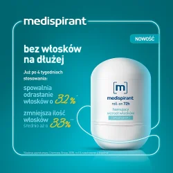 Miniaturka artykułu - #1 MEDISPIRANT Antyperspirant hamujący wzrost włosk&oacute;w roll-on 72h, 40 ml