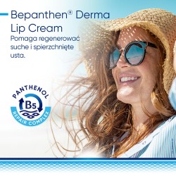 Zdjęcie produktu - #0 Bepanthen Derma Hydrating Lip Cream krem nawilżająco-ochronny do ust, 7,5 ml