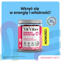 Zdjęcie produktu - #0 Vit Vibes Energy Booster żelki smak truskawkowy, 60 szt.