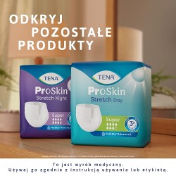 Zdjęcie produktu - #9 Tena ProSkin Stretch Day Pieluchomajtki elastyczne Super M, 30 szt.