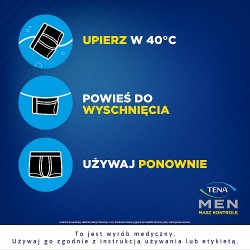 Zdjęcie produktu - #7 Tena Men Protective Boxer Wielorazowe bokserki ochronne dla mężczyzn M, 1 szt.
