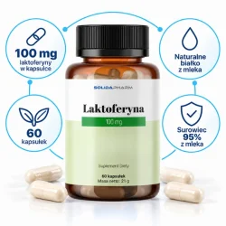 Miniaturka artykułu - #0 Solida Pharm Laktoferyna 100 mg, 60 kaps.