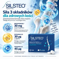 Miniaturka artykułu - #1 Silsteo, 30 tabl. - suplement diety z krzemem, witaminą D i witaminą K