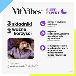 Miniaturka artykułu - #1 Vit Vibes Sleep Expert żelki z melatoniną o smaku jagodowym z nutą lawendy, 60 szt.