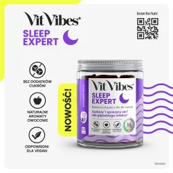 #5 – Vit Vibes Sleep Expert żelki z melatoniną o smaku jagodowym z nutą lawendy, 60 szt.