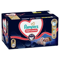 Zdjęcie produktu - #0 Pampers Night Pants 5 Pieluchomajtki dla dzieci, 92 szt.