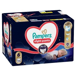 Zdjęcie produktu - #0 Pampers Night Pants 6 Pieluchomajtki dla dzieci, 80 szt.