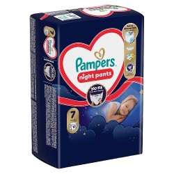 Zdjęcie produktu - #0 Pampers Night Pants 7 Pieluchomajtki dla dzieci, 17 szt.