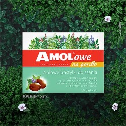 Zdjęcie produktu - #2 Amolowe Na gardło ziołowe pastylki do ssania, 16 szt.