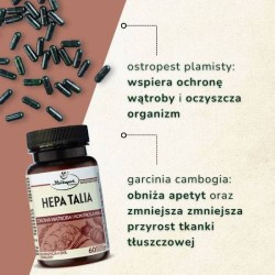 Zdjęcie produktu - #1 Hepa Talia Kompozycja 4 zi&oacute;ł i spiruliny, 60 kaps.