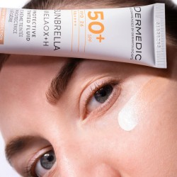 Zdjęcie produktu - #1 Dermedic Sunbrella Tonujący lekki krem ochronny do twarzy SPF 50+ do sk&oacute;ry wrażliwej, 40 ml