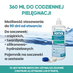 #3 – Iana All In One Płyn pielęgnacyjny do wszystkich rodzaj&oacute;w soczewek kontaktowych, 360 ml
