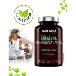 Zdjęcie produktu - #0 Essensey Kreatyna Monohydrat + B5, B6, 90 kaps.