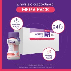 #0 – Nutridrink Protein Omega 3 rześki smak truskawkowo-malinowy megapack, 24 x 125 ml