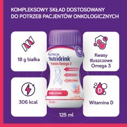#4 – Nutridrink Protein Omega 3 rześki smak truskawkowo-malinowy megapack, 24 x 125 ml