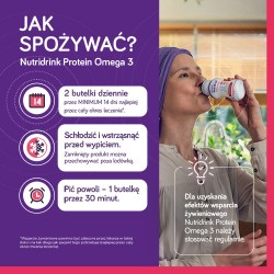 #5 – Nutridrink Protein Omega 3 rześki smak truskawkowo-malinowy megapack, 24 x 125 ml
