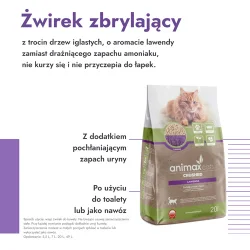 #2 – AnimaxKot Kruszon zbrylający żwirek dla kota o zapachu lawendy, 7 l