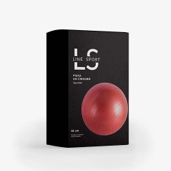 Zdjęcie produktu - #1 Line Sport Piłka gimnastyczna do ćwiczeń z pompką 55 cm czerwona