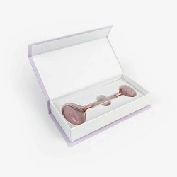 Zdjęcie produktu - #0 Acus Med Roller jadeitowy Gua Sha wałek do masażu twarzy r&oacute;żowy