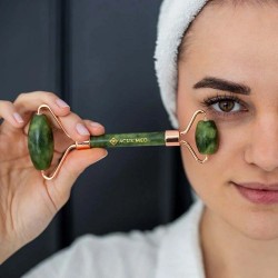 Zdjęcie produktu - #1 Acus Med Roller jadeitowy Gua Sha Wałek do masażu twarzy zielony