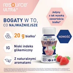 Miniaturka artykułu - #0 Resource Ultra+ smak truskawkowy, 4 x 125 ml