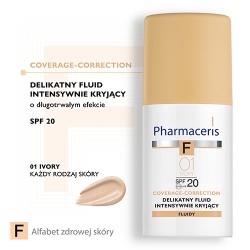 Zdjęcie produktu - #0 Pharmaceris F COVERAGE-CORRECTION Fluid intensywnie kryjący 01 IVORY SPF20 30 ml
