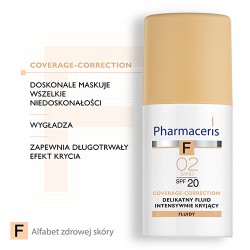 Zdjęcie produktu - #2 Pharmaceris F fluid intensywnie kryjący 02 z filtrem SPF 20, 30 ml