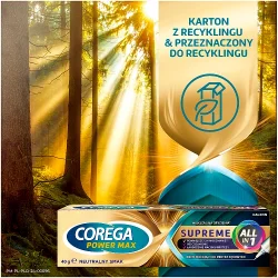 #6 – Corega Power Max Supreme Allin1 Krem mocujący do protez zębowych neutralny smak, 40 g