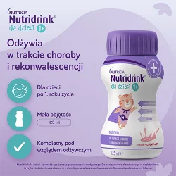 Miniaturka artykułu - #0 Nutridrink dla dzieci smak truskawkowy, 4 x 125 ml