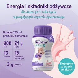 Miniaturka artykułu - #1 Nutridrink dla dzieci smak truskawkowy, 4 x 125 ml