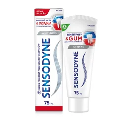 Miniaturka artykułu - #0 Sensodyne Nadwrażliwość & Dziąsła Whitening Wybielająca pasta do nadwrażliwych zębów, 75 ml