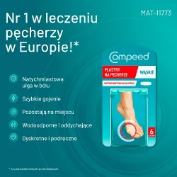 Miniaturka artykułu - #1 Compeed Plastry na pęcherze wąskie, 6 szt.