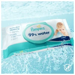 Miniaturka artykułu - #0 Pampers Aqua 99% Water Chusteczki nawilżane dla dzieci, 20 x 60 szt.