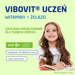 Zdjęcie produktu - #2 VIBOVIT UCZEŃ Witaminy+Żelazo - 30 tabletek 