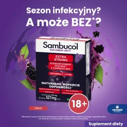 Miniaturka artykułu - #1 SAMBUCOL Extra Strong, 30kaps.