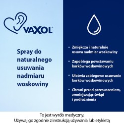 Zdjęcie produktu - #1 VAXOL do usuwania woskowiny usznej spray - 10 ml 