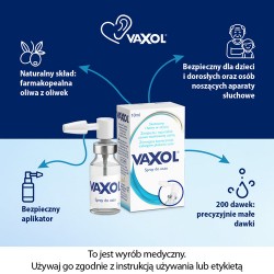 Zdjęcie produktu - #2 VAXOL do usuwania woskowiny usznej spray - 10 ml 