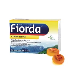 Zdjęcie produktu - #0 FIORDA o smaku cytryny, 30 past. do ssania