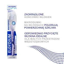 Miniaturka artykułu - #0 ELGYDIUM WHITENING MICROBALL Szczoteczka do zęb&oacute;w ŚREDNIA (medium) - 1 sztuka
