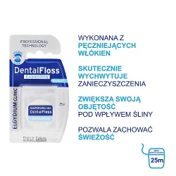 Miniaturka artykułu - #1 ELGYDIUM CLINIC DentalFloss - nić dentystyczna pęczniejącą, 25m