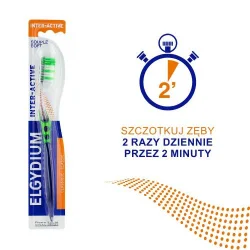 Miniaturka artykułu - #1 ELGYDIUM INTER-ACTIVE Medium Średnia Szczoteczka do zęb&oacute;w, 1szt.