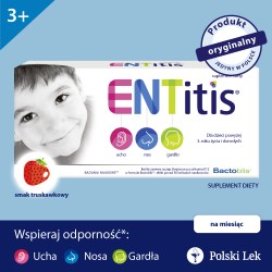 Zdjęcie produktu - #0 ENTitis do ssania truskawkowy - 30 pastylek 