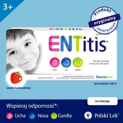 Miniaturka artykułu - #0 ENTitis do ssania truskawkowy - 30 pastylek