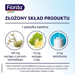 Zdjęcie produktu - #3 Fiorda Junior smak malinowy, 15 pastylek