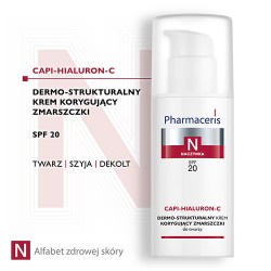 Zdjęcie produktu - #0 Pharmaceris N CAPI-HIALURON-C Dermo-strukturalny krem korygujący zmarszczki SPF20, 50 ml