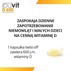 Zdjęcie produktu - #1 Ibuvit D 600 Krople w kapsułkach twist-off 600j.m. - 30 kapsułek 