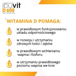 Zdjęcie produktu - #3 Ibuvit D 600 Krople w kapsułkach twist-off 600j.m. - 30 kapsułek 