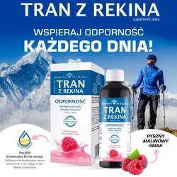 Zdjęcie produktu - #0 DOMOWA APTECZKA Tran z rekina o smaku malinowym, 250ml