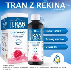 Zdjęcie produktu - #1 DOMOWA APTECZKA Tran z rekina o smaku malinowym, 250ml