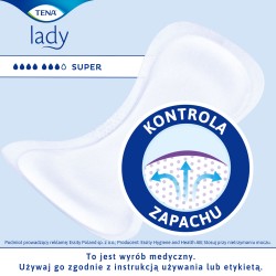 Zdjęcie produktu - #1 TENA Lady Super Anatomiczne wkładki urologiczne dla kobiet przy nietrzymaniu moczu, 30 szt.